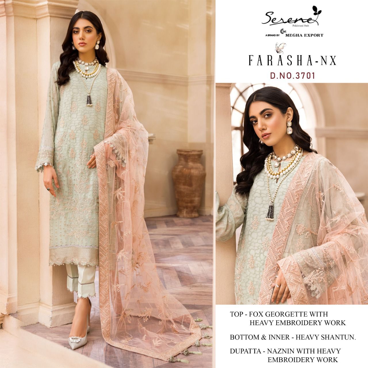 Serene Farasha Nx Heavy Festive Wear Embroidery Latest Pakistani Salwar Kameez Collection